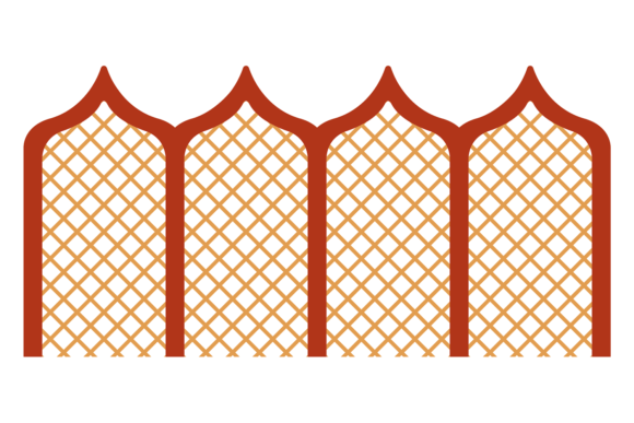 Download Eastern Window Lattice. Red Arabic Patte - Eastern Collection