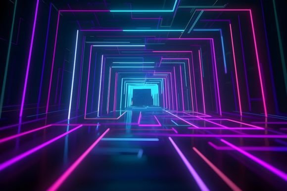 Download Colorful Neon Triangle Mosaic Background - Triangle mosaic Collection