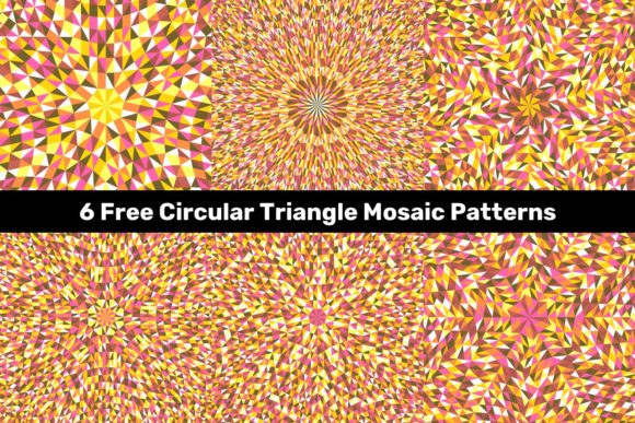 Download 6 Free Circular Triangle Mosaic Patterns - Triangle mosaic Collection