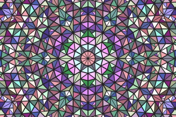 Download Colorful Triangle Mosaic Pattern Design - Premium Resources