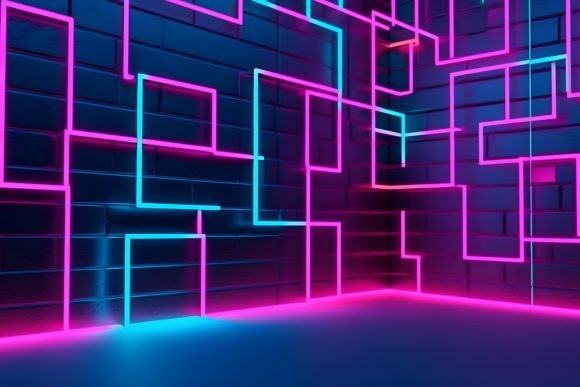 Download Colorful Neon Triangle Mosaic Background - Triangle mosaic Collection